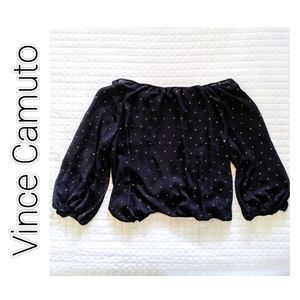 Vince Camuto off shoulders gold embellished top